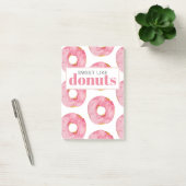 Moderne roze Waterverf zoet als donuts Quote Post-it® Notes (Kantoor)
