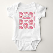 Moderne roze Waterverf zoet als donuts Quote Romper (Voorkant)