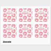 Moderne roze Waterverf zoet als donuts Quote Vierkante Sticker (Vel)