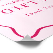 Moderne Roze Wavy Lijst Kaarten en geschenken Poster (Hoek)