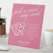 Moderne Roze Wedding speelkaarten voetstuk teken Reclamebord Met Voetstuk (Insitu)