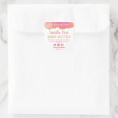 Moderne Roze Wit Gouden Glitter Product Labels (Tas)