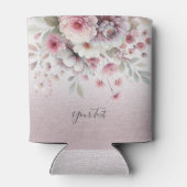 Moderne roze witte bloemige Koelbox Blikjeskoeler (Achterkant)