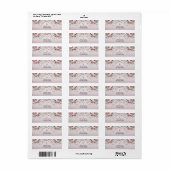 Moderne Roze Witte Bloemige Retouradres Sticker (Full Sheet)