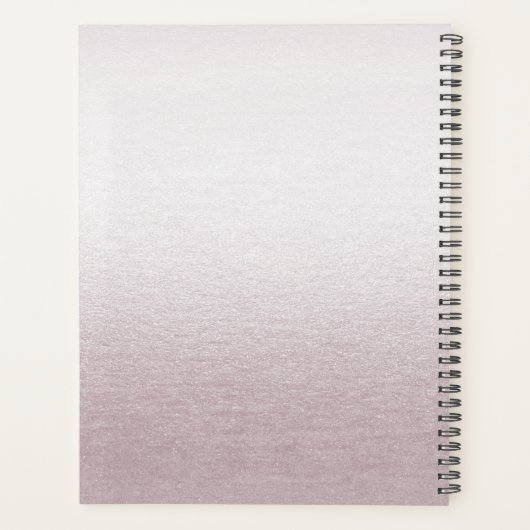 Moderne Roze Witte Bloemige Trouwplanner Planner (Achterkant)