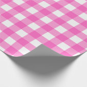 Moderne roze witte buffels cadeaupapier (Hoek)