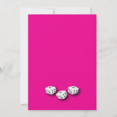 Moderne Roze Witte Bunco-feestje Kaart (Achterkant)