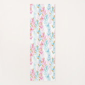 Moderne roze, witte en blauwe Waterverf Yogamat (Voorkant)
