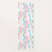 Moderne roze, witte en blauwe Waterverf Yogamat (Achterkant)