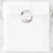 Moderne roze witte flacon Klassieke ronde Sticker (Tas)