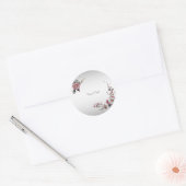 Moderne roze witte flacon Klassieke ronde Sticker (Envelop)
