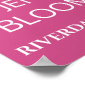 Moderne roze witte foto Afstuderen KLASSE van 2023 Poster (Hoek)