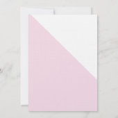 Moderne Roze Witte Gouden eerste communie meisje Kaart (Achterkant)