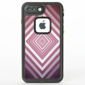 Moderne Roze & Witte Gradatie Vierkanten (Achterkant)