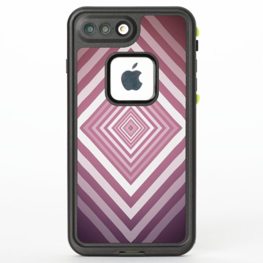 Moderne Roze & Witte Gradatie Vierkanten (Achterkant)