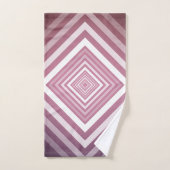Moderne Roze & Witte Gradatie Vierkanten Bad Handdoek (Handdoek)
