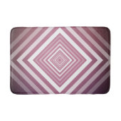 Moderne Roze & Witte Gradatie Vierkanten Badmat (Voorkant)