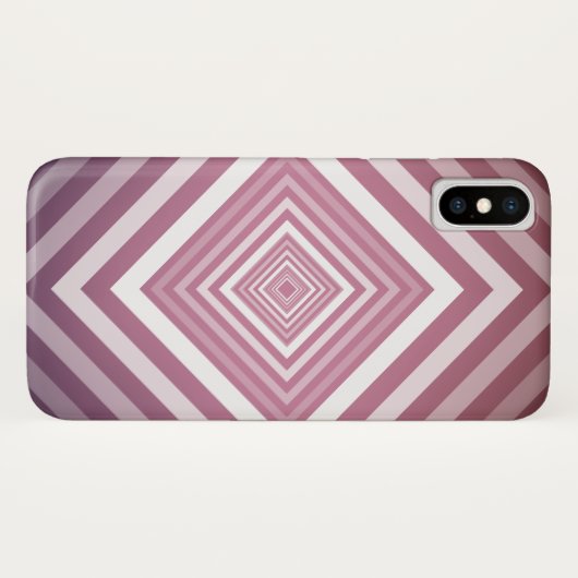 Moderne Roze & Witte Gradatie Vierkanten Case-Mate iPhone Case (Achterkant (horizontaal))
