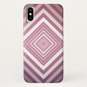 Moderne Roze & Witte Gradatie Vierkanten Case-Mate iPhone Case