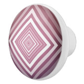 Moderne Roze & Witte Gradatie Vierkanten Keramische Knop (Rechts)