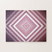 Moderne Roze & Witte Gradatie Vierkanten Legpuzzel (Horizontaal)