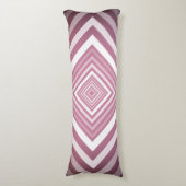 Moderne Roze & Witte Gradatie Vierkanten Lichaamskussen (Voorkant Verticaal)