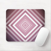Moderne Roze & Witte Gradatie Vierkanten Muismat (Met muis)