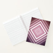 Moderne Roze & Witte Gradatie Vierkanten Notitieboek (Binnen)