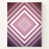 Moderne Roze & Witte Gradatie Vierkanten Notitieboek (Achterkant)