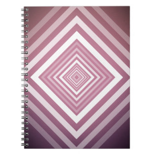 Moderne Roze & Witte Gradatie Vierkanten Notitieboek