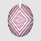 Moderne Roze & Witte Gradatie Vierkanten Ornament (voorkant)