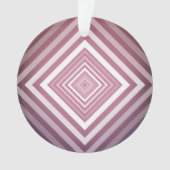 Moderne Roze & Witte Gradatie Vierkanten Ornament (voorkant)