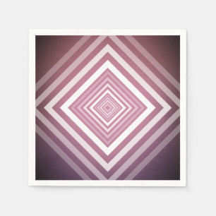 Moderne Roze & Witte Gradatie Vierkanten Servetten