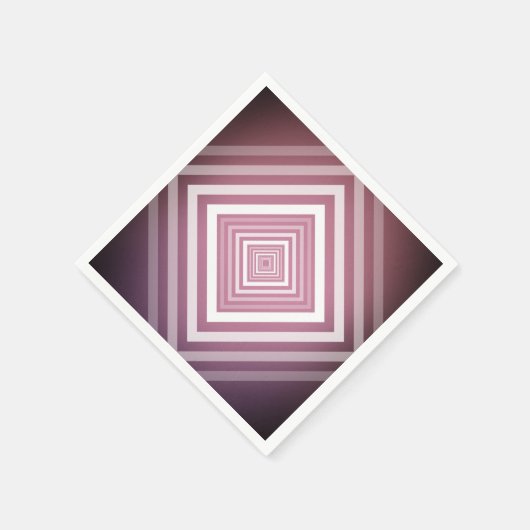 Moderne Roze & Witte Gradatie Vierkanten Servetten (Hoek)