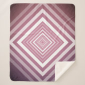 Moderne Roze & Witte Gradatie Vierkanten Sherpa Deken (Voorkant)