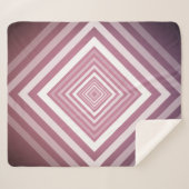 Moderne Roze & Witte Gradatie Vierkanten Sherpa Deken (Voorkant (horizontaal))