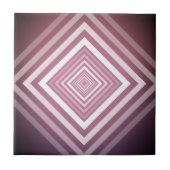 Moderne Roze & Witte Gradatie Vierkanten Tegeltje (Voorkant)