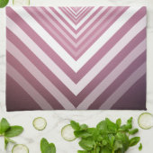 Moderne Roze & Witte Gradatie Vierkanten Theedoek (Gevouwen)