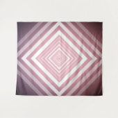 Moderne Roze & Witte Gradatie Vierkanten Wandkleed (Voorkant (horizontaal))