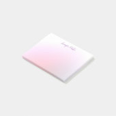 Moderne roze witte legante professionele Sjabloon Post-it® Notes (Schuin)