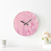 Moderne roze witte marmerverf Abstract ontwerp Grote Klok (Huis)