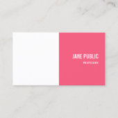 Moderne, roze witte, minimale Sjabloon Visitekaartje (Voorkant)