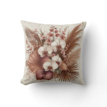 Moderne roze witte orchidee bloem & tropische blad