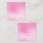 Moderne Roze Witte Sjabloon Elegante Professioneel Vierkante Visitekaartje (Voorkant / Achterkant)