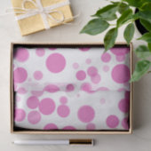 Moderne Roze & Witte Stippen Bubbel Feest Tissuepapier (Geschenk)