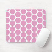 MODERNE ROZE, WITTE STIPPEN MUISMAT (Met muis)
