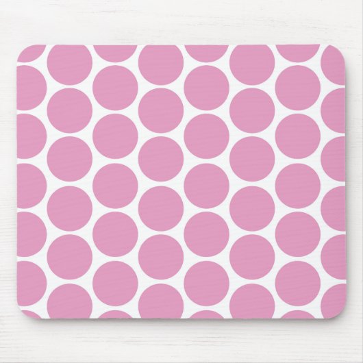 MODERNE ROZE, WITTE STIPPEN MUISMAT (Voorkant)