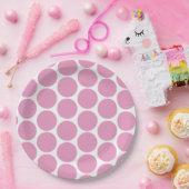 MODERNE ROZE, WITTE STIPPEN PAPIEREN BORDJE (Feest)