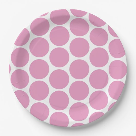 MODERNE ROZE, WITTE STIPPEN PAPIEREN BORDJE (Voorkant)