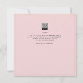 Moderne Roze Witte Trouw Uitnodiging (Achterkant)